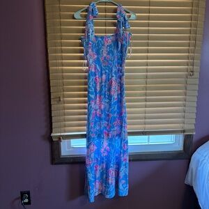 Lilly Pulitzer Blue and Pink Floral Dress
